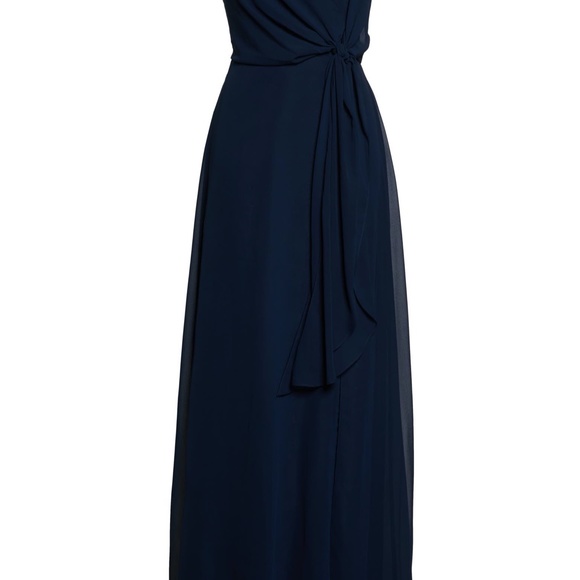 NEW JENNY YOO Amara Chiffon Overlay V-Neck Dress 8 - Picture 9 of 10